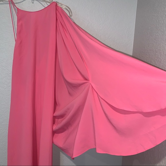 NEW ZARA PINK CAPE DRESS WITH EARRINGS LIMITED EDITION MEDIUM XL 8326/294 - Picture 9 of 12
